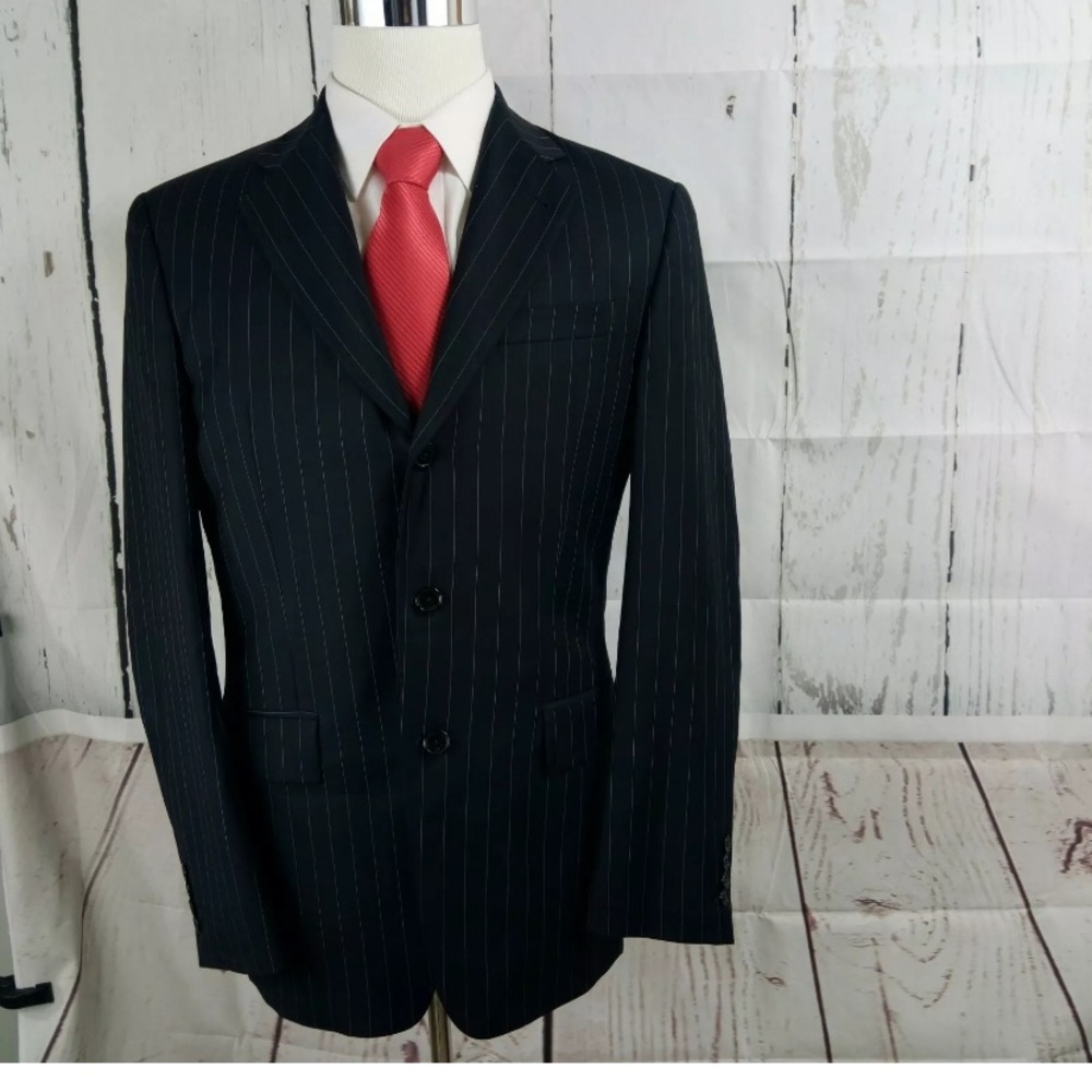 NWT!! Joseph Abboud black pinstripe suit coat 40S